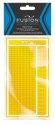 Railroad Freight Car Yellow Reflective Markings Set w/Double Width Stripes, HO, FUSION SCALE GRAPHICS 160004