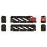 MLW FPA-4, FPB-4 Set - Sound and DCC -- Canadian National 6792, 6869 (Stripes, black, white, red, Noodle Logo), HO, Rapido Train