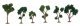 Deciduous Trees - Super Scenic Series -- Green 1-1/2 - 2′ 3.8 - 5.1cm pkg(10), All Scales, JTT Miniature Tree 92128