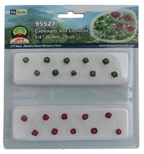 Cabbage & Lettuce -- 1/4′ .6cm Tall pkg(20), HO, JTT Miniature Tree 95527