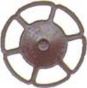 Miner Type Brake Wheels pkg(8) -- Dark Boxcar Red, HO, Kadee Quality Products 2022