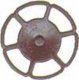 Miner Type Brake Wheels pkg(8) -- Dark Boxcar Red, HO, Kadee Quality Products 2022