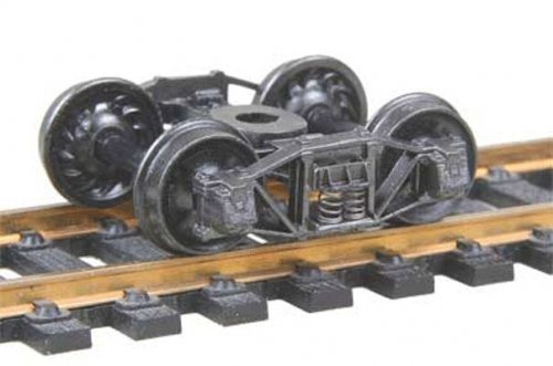 Arch Bar Fully Sprung Metal Trucks -- Code 110 (.110`) 33` Ribbed-Back RP-25 Wheels - 1 Pai, HO, Kadee Quality Products 501