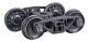 A.S.F.(R) Ride Control(R) 50-Ton Self-Centering HGC Trucks -- Code 110 (.110`) 33` Ribbed-B, HO, Kadee Quality Products 563