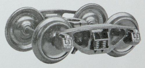 A.S.F.(R) Bettendorf 50-Ton Fully Sprung Metal Trucks -- 33 Smooth Back All Metal Non-Magnet, G, Kadee Quality Products 971