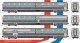 Viewliner II Set - 2 Sleepers, Diner, Baggage-Dorm - Ready to Run -- Amtrak (Phase III silver, red, N, Kato USA Inc 1068004