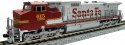 GE C44-9W - Standard DC -- BNSF Railway 667 (Ex-ATSF Patch Warbonnet, silver, red, Santa Fe Letter, N, Kato USA Inc 1763516