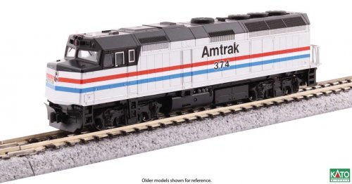 EMD F40PH As-Built Version - Sound and DCC -- Amtrak 350 (Phase III silver, red, white, blue), N, Kato USA Inc 1766108S