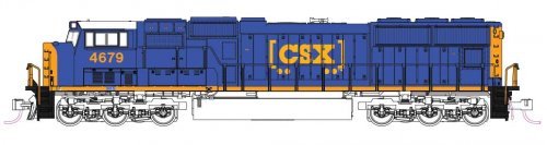 EMD SD70M with Flat Radiators - Standard DC -- CSX 4697 (blue, yellow, Boxcar Logo), N, Kato USA Inc 1767616