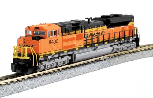 EMD SD70ACe with Nose Headlight - Standard DC -- BNSF Railway 9079 (orange, black, yellow Wedge Lo, N, Kato USA Inc 1768527