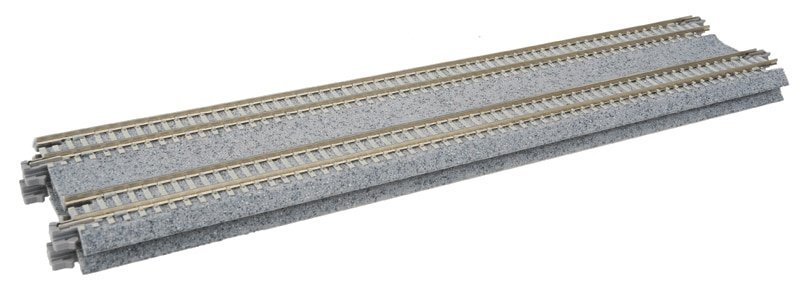 Concrete Tie Double Track Straight -- 9-3/4′ 248mm pkg(2), N, Kato USA Inc 20004