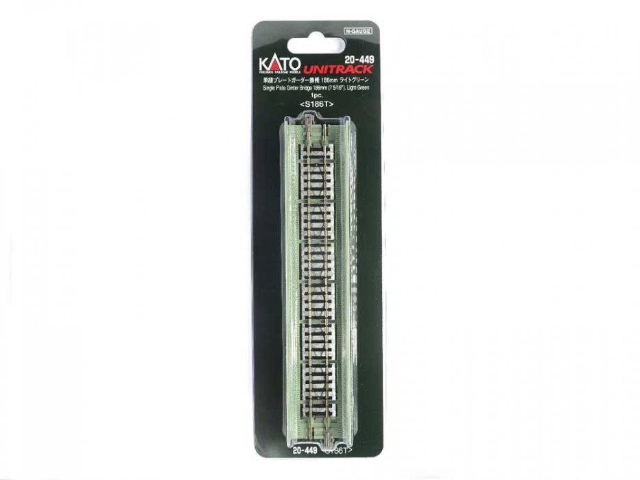 Plate Girder Bridge - Unitrack -- Light Green 18.6cm, N, Kato USA Inc 20449