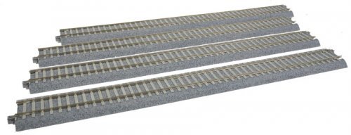 Straight Track w/Concrete Ties - Unitrack -- 14-1/2′ 369mm pkg(4), HO, Kato USA Inc 2181
