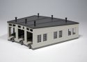 Three-Stall Concrete Roundhouse -- Kit - 7-7/8′ 20cm Deep, 10-Degree Stalls, N, Kato USA Inc 23240