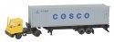 Tractor/Trailer -- Yard Tractor/Trailer w/40′ Cosco Container and Chassis, N, Kato USA Inc 31621