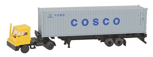 Tractor/Trailer -- Yard Tractor/Trailer w/40′ Cosco Container and Chassis, N, Kato USA Inc 31621