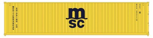 40′ Corrugated Container 2-Pack - Assembled -- Mediterranean Shipping MSC (yellow, black), N, Kato USA Inc 80055G