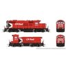 GP9u & SW Slug Set - Standard DC -- Canadian Pacific 1610, 1023 (Action Red, white, black, Multimark Logo), HO, Rapido Trains In