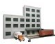 5-Story Building w/2 Overhead Doors, Loading Dock & Covered Dock - Keyrail -- Background Buildin, HO, Lunde Studios QBHOMP5