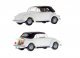 1970-1972 Volkswagen Old-Style Beetle Type 11 1302 Convertible - Kit -- Top Down (white), HO, Kibri 11229