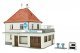 House with Workshop -- Kit - 16.2 x 12.5 x 14.5cm, HO, Kibri 38202