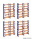 Pallet Rack/Shelving System - Kit -- pkg(4), HO, Kibri 38613