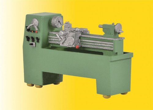 Lathe - Assembled & Decorated -- Green, HO, Kibri 38672