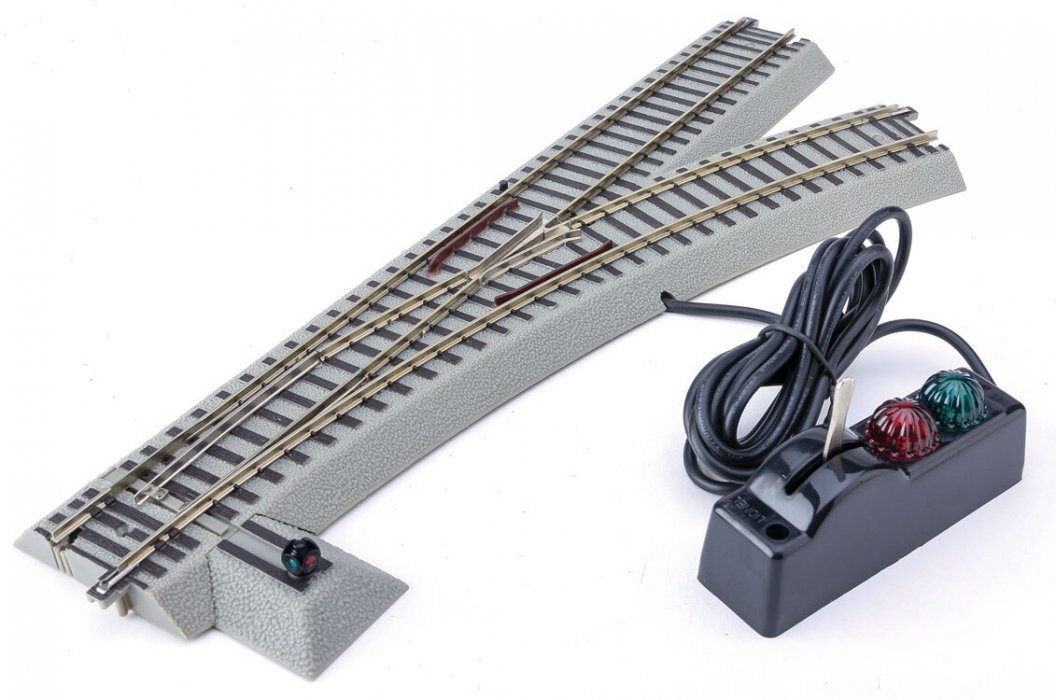 R27 Command Control/Remote Turnout - American Flyer(R) FasTrack -- Right Hand, S, Lionel 649886