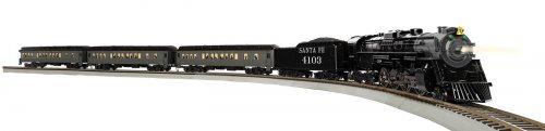 Cajon Steam Passenger Set - LionChief Bluetooth -- Atchison, Topeka & Santa Fe - 2-8-4 Berkshire Loco, HO, Lionel 871811040