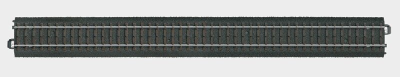 3-Rail C Track -- Straight 14-3/16′ 36cm, HO, Marklin, Inc 24360
