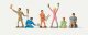 Gardeners - Economy Series -- 1 pkg(6), HO, Merten 215014