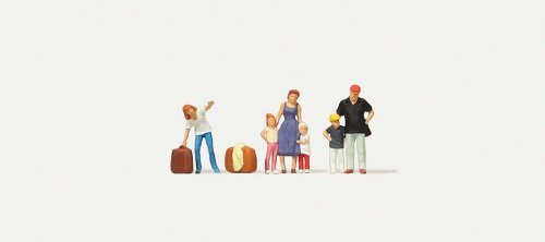 Waiting Passengers with Luggage -- pkg(5), TT, Merten 282539