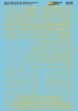 Alphabets & Numbers - Stencil Railroad Roman -- Dulux Gold, HO, Microscale Industries Inc 90128