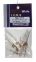 Standard Light Emiting Diodes (LEDs) 5mm Diameter -- White pkg(10), All Scales, Miniatronics Corp. 1250010