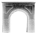 Single Track Tunnel Portal -- Cut Stone - 2-3/4 x 2-3/4′ 6.9 x 6.9cm, N, Pre-Size Model Specialities 205
