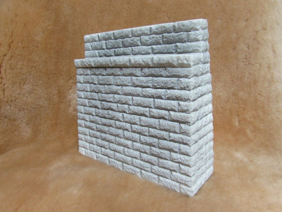 Dressed-Stone Bridge Abutment -- Overall: 6-3/4 x 1-3/4 x 6′ Shelf: 5-3/4 x 3/4 x 4-7/, S, Pre-Size Model Specialities 511