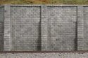 Retaining Wall -- Cut Stone pkg(2), HO, Monroe Models 106
