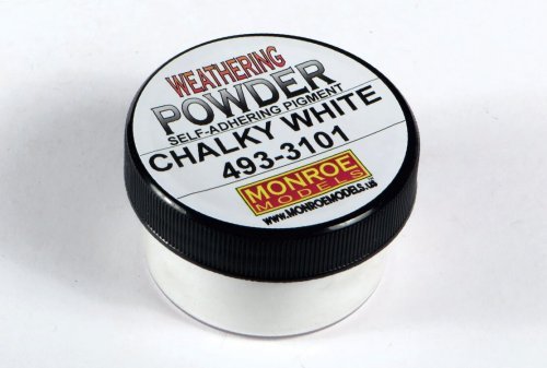 Weathering Powder - 1oz 29.6mL -- Chalky White, All Scales, Monroe Models 3101