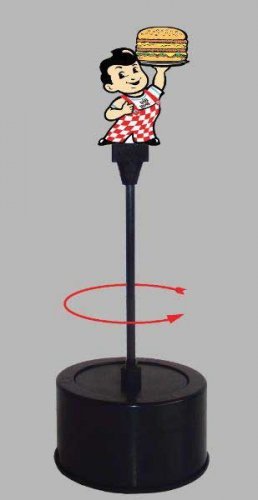 Big Boy Double-Sided Rotating Sign -- Large for O Scale 5-3/8` 13.7cm w/3-3/16` 3.1cm, All Scales, Micro Structures 55095