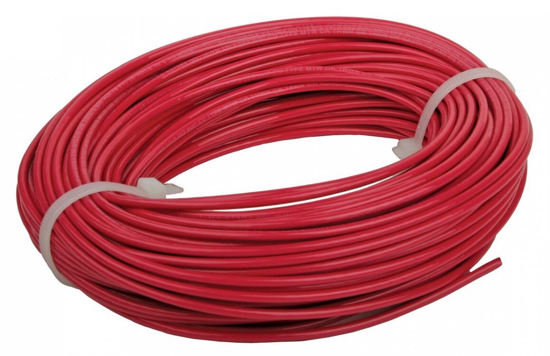 DCC Main Bus 14AWG Wire -- Red 100′ 30.5m, All Scales, NCE Corporation 283