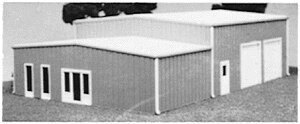 General Contractor`s Building -- Kit - 5-1/2 x 8-1/2` 12.5 x 14cm, HO, Pikestuff 5006