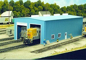 Modern 1- or 2-Stall Engine House -- Kit - 5-1/2 x 11′ 14 x 27.9cm, HO, Pikestuff 8