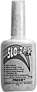 Slo-Zap-CA Slow-Cure Adhesive -- 1oz 29.6mL, All Scales, Robart Mfg Inc 443