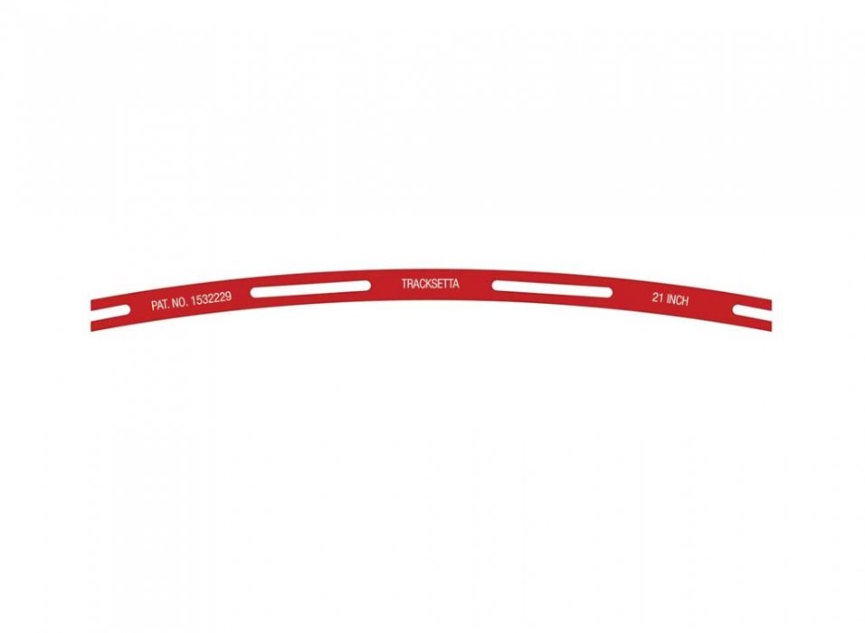Tracksetta Track Laying Template -- 21′ 53.3cm Radius Curve, N, Peco NT21