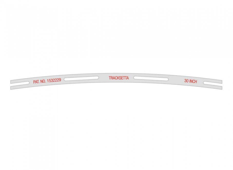 Tracksetta Track Laying Template -- 30′ 76.2cm Radius Curve, N, Peco NT30