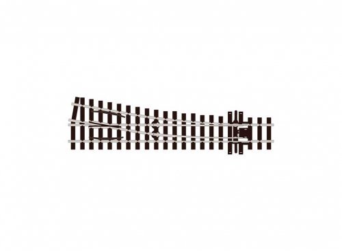 HOm (12mm Meter Gauge) Code 75 Nickel Silver Medium Radius Electrofrog Turnout -- Right Hand, HO, Peco SLE1495