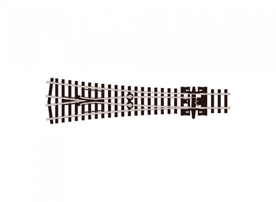Code 80 Electrofrog Turnout -- Medium 30′ Radius Wye, N, Peco SLE397