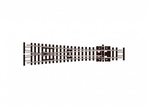 Code 55 Wye Turnout - Electrofrog -- 24′ Radius, N, Peco SLE397F