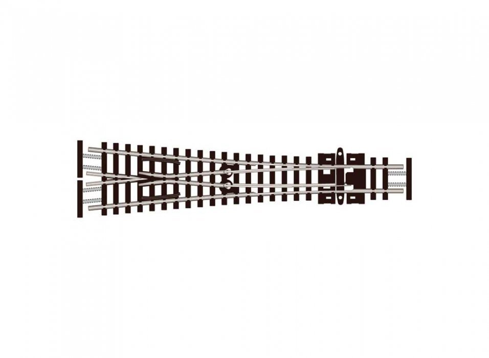 Code 55 Wye Turnout - Electrofrog -- 24′ Radius, N, Peco SLE397F