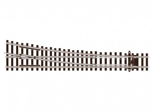 Code 55 Medium-Radius Turnout with Wood Ties - Unifrog -- Right Hand, TT, Peco SLU1295